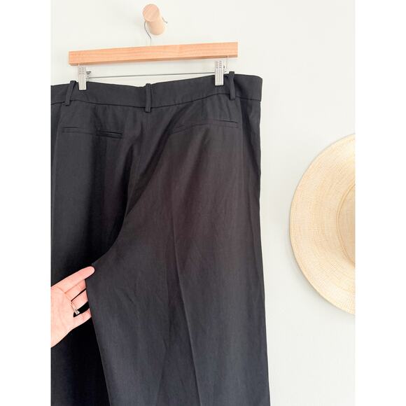 Madewell | NWT | Slouchy Straight Pants in Drapey Twill in True Black | Sz 14 - Picture 7 of 10